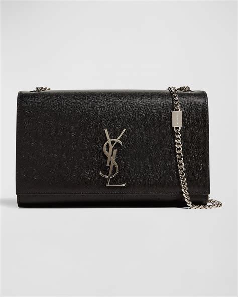 Saint Laurent YSL Bicolor Calfskin Wallet on Chain